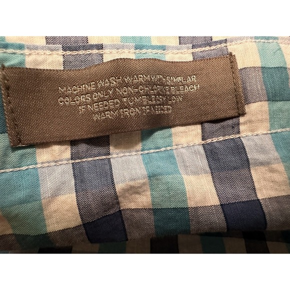 Daniel Cremieux SIGNATURE Blue/Purple Checked Short Sleeve Shirt Sz M‎ - Picture 4 of 4